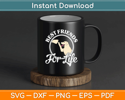 Best Friends For Life Golden Retriever Loves SVG Digital Cutting File