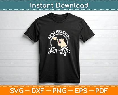 Best Friends For Life Golden Retriever Loves SVG PNG File