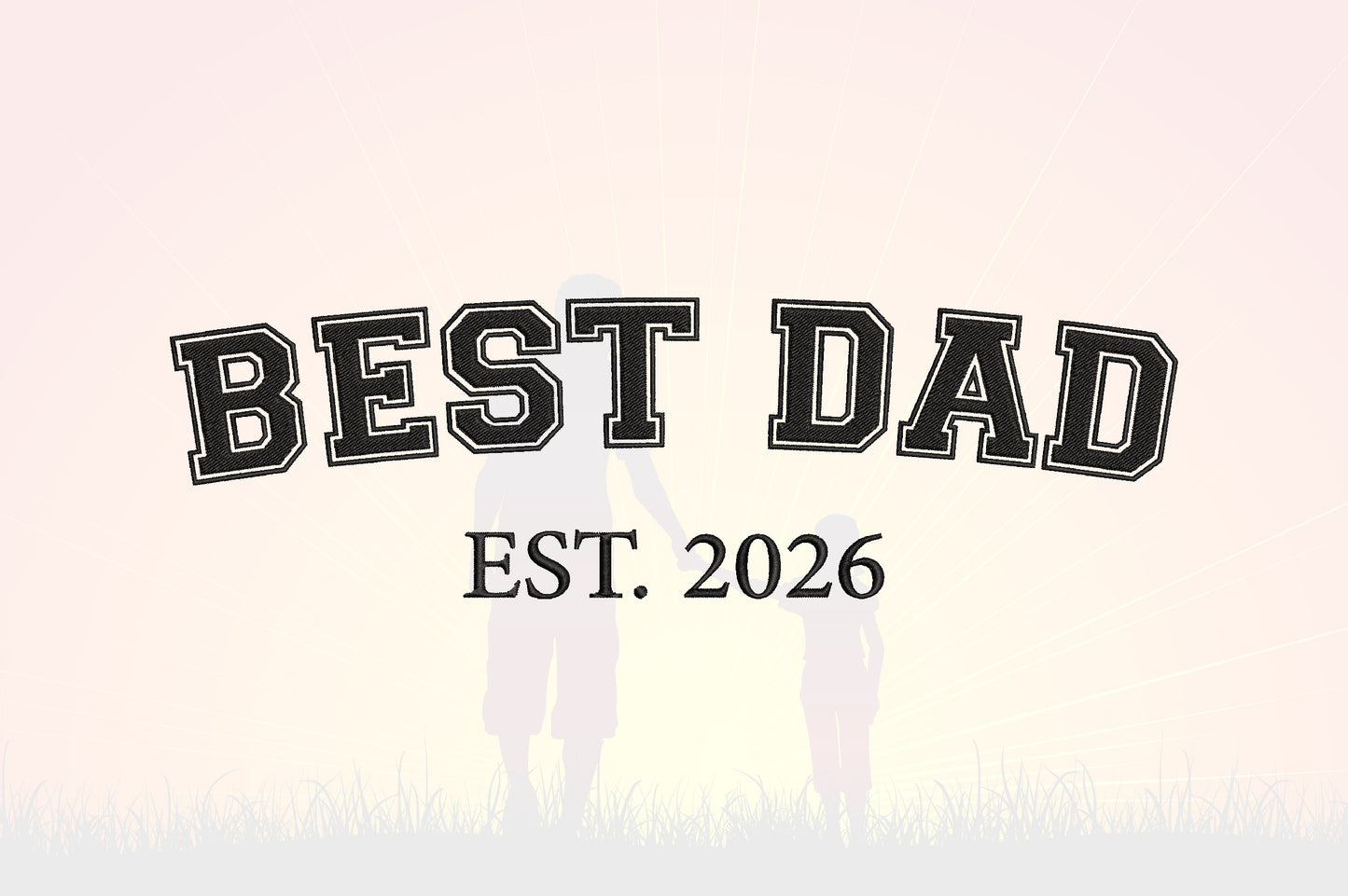 Best Dad Embroidery Design, Funny Dad Machine Embroidery Pattern, Best Father Embroidery Design