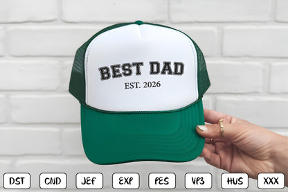 Best Dad Embroidery Design, Funny Dad Machine Embroidery Pattern, Best Father Embroidery Design