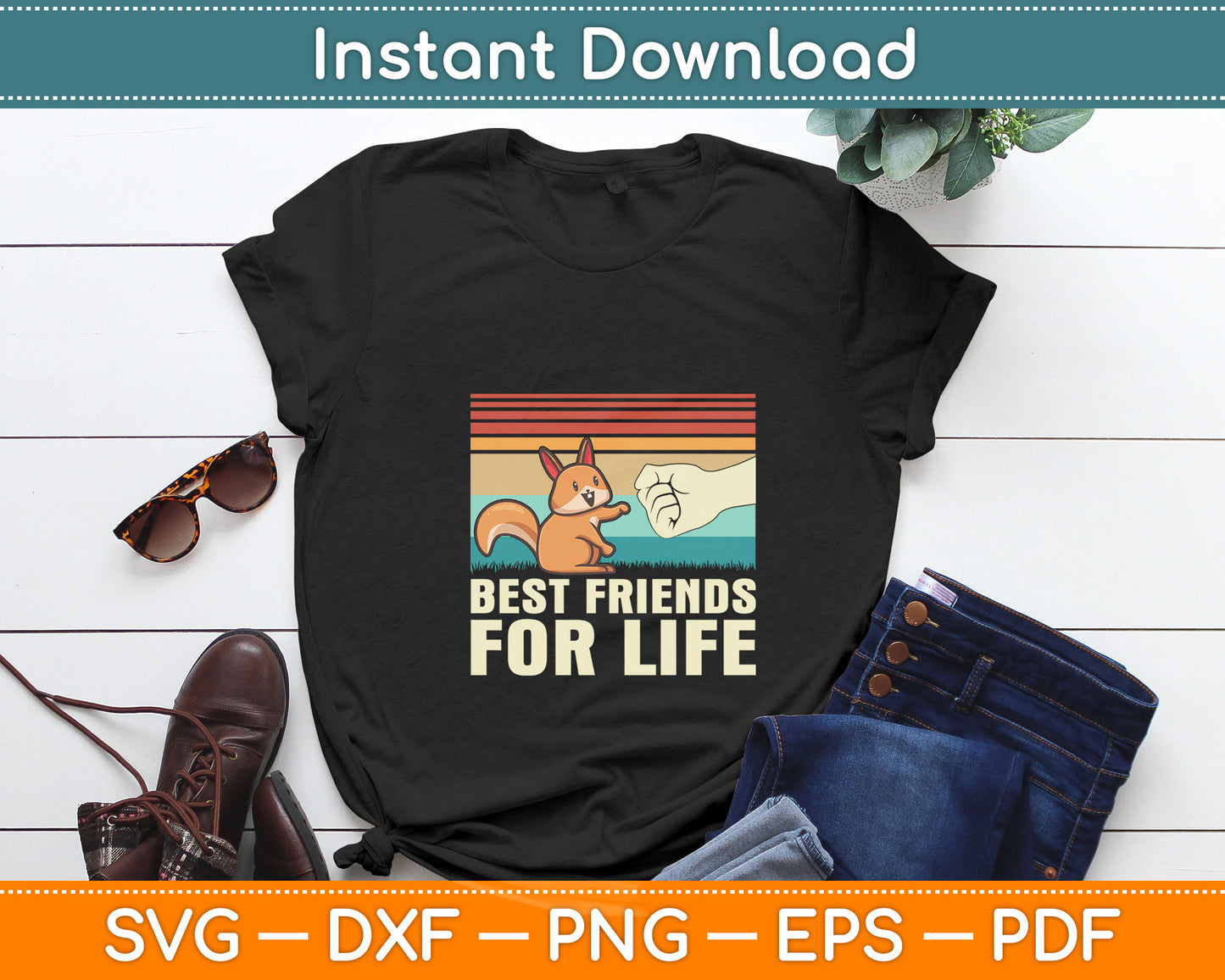 Best Friends For Life Squirrel Gifts Svg Digital Cutting File