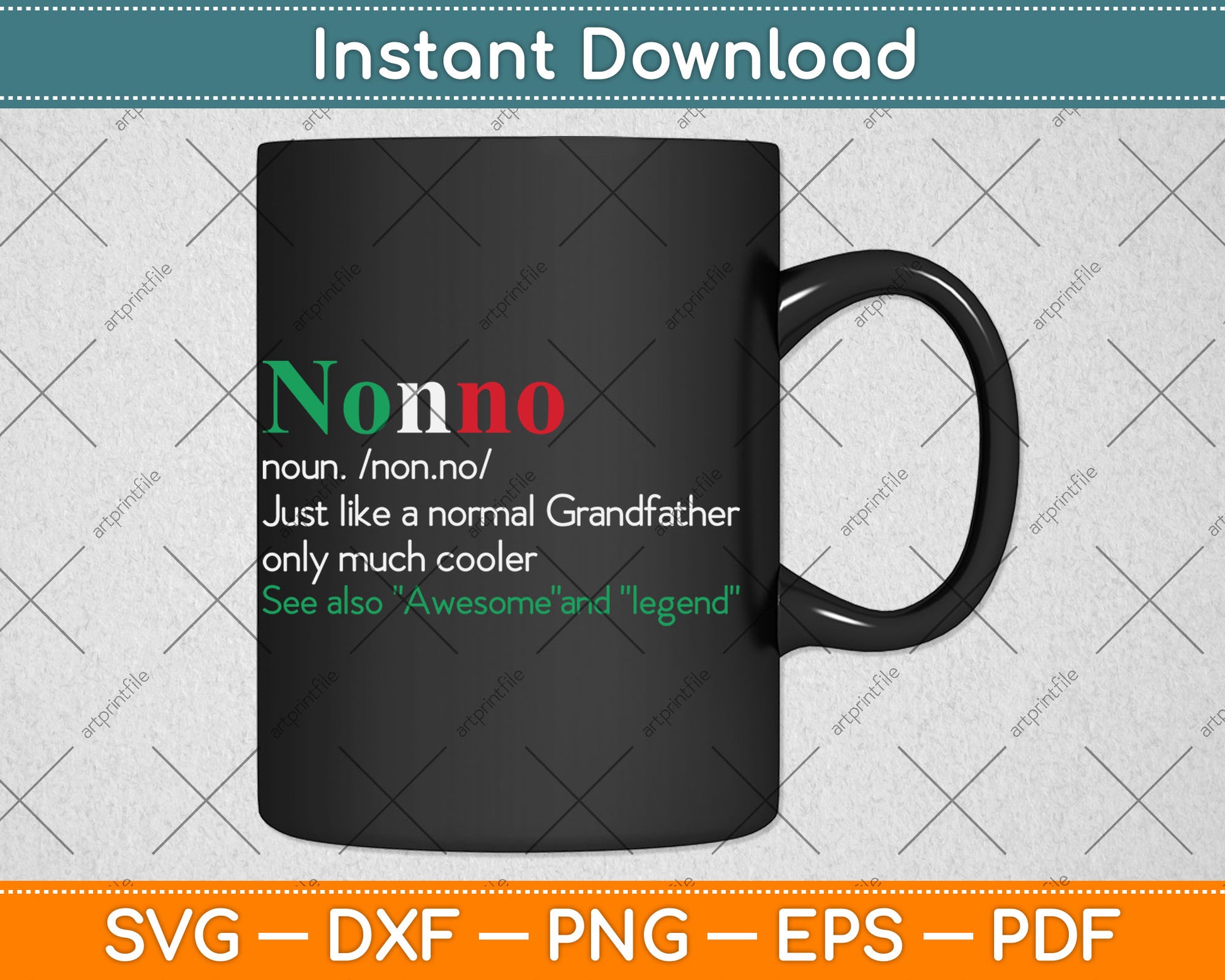 Best Funny Nonno Italian Grandfather Definition Gift Svg Digital Cutting File
