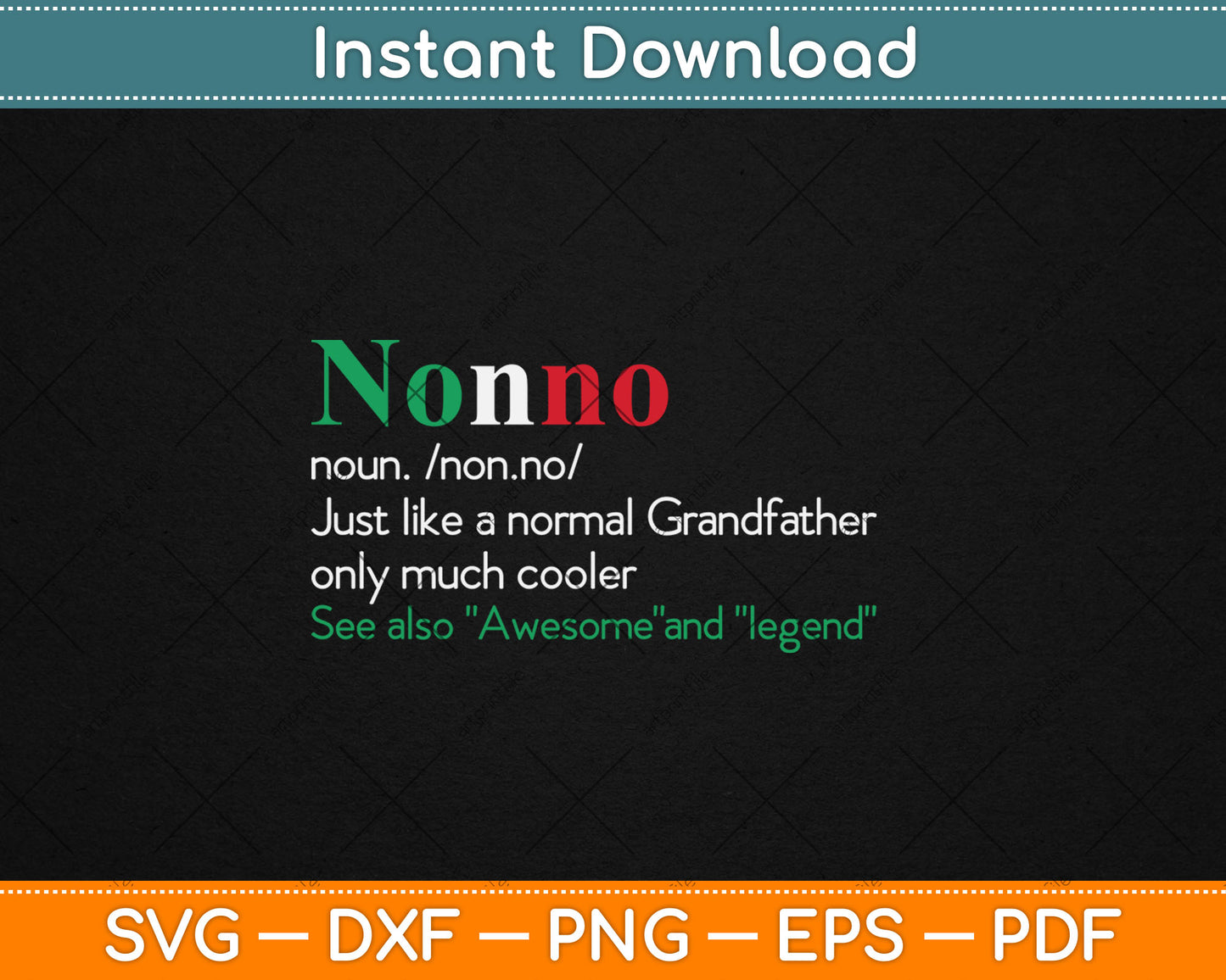Best Funny Nonno Italian Grandfather Definition Gift Svg Digital Cutting File