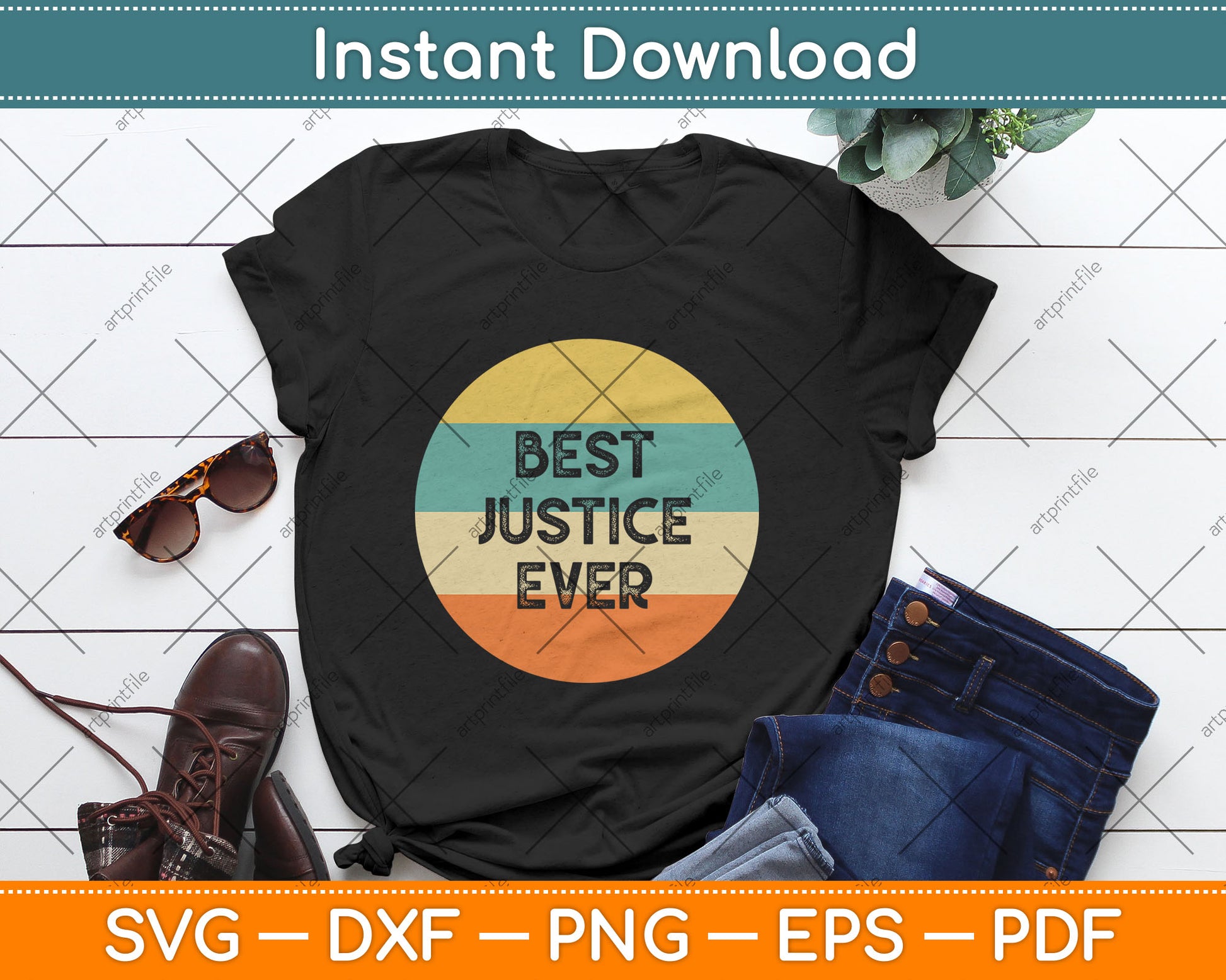 Best Justice Ever Vintage Svg Digital Cutting File