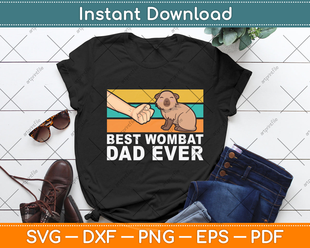 Best Wombat Dad Ever Svg Png Dxf Digital Cutting File