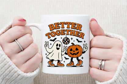 Better Together Pumpkin Ghost Halloween PNG Spooky Cute Design