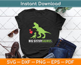 Big Sistersaurus Dinosaur Baby Mother's Day Svg Digital Cutting File