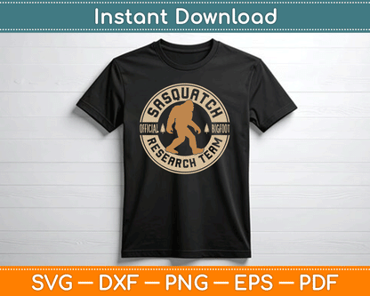 Bigfoot Research Team Retro Vintage Sasquatch SVG Digital Cutting File
