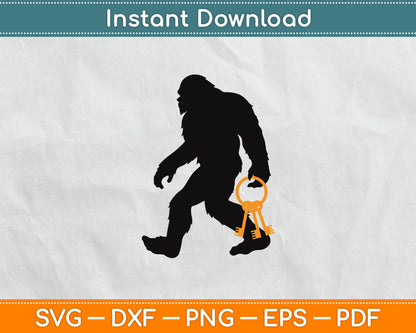 Bigfoot Locksmithing Sasquatch Locksmith Svg Digital Cutting File