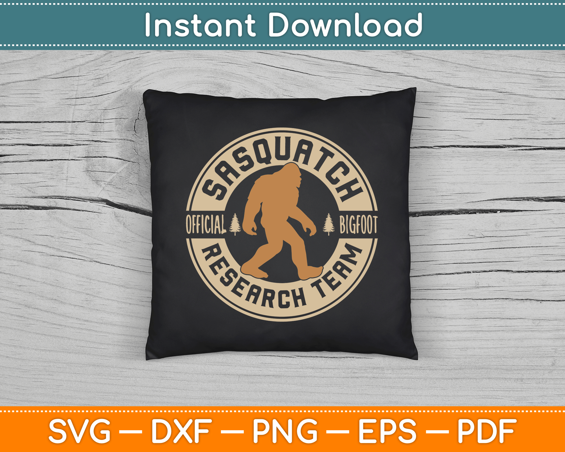 Bigfoot Research Team Retro Vintage Sasquatch SVG Digital Cutting File