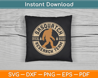 Bigfoot Research Team Retro Vintage Sasquatch SVG Digital Cutting File