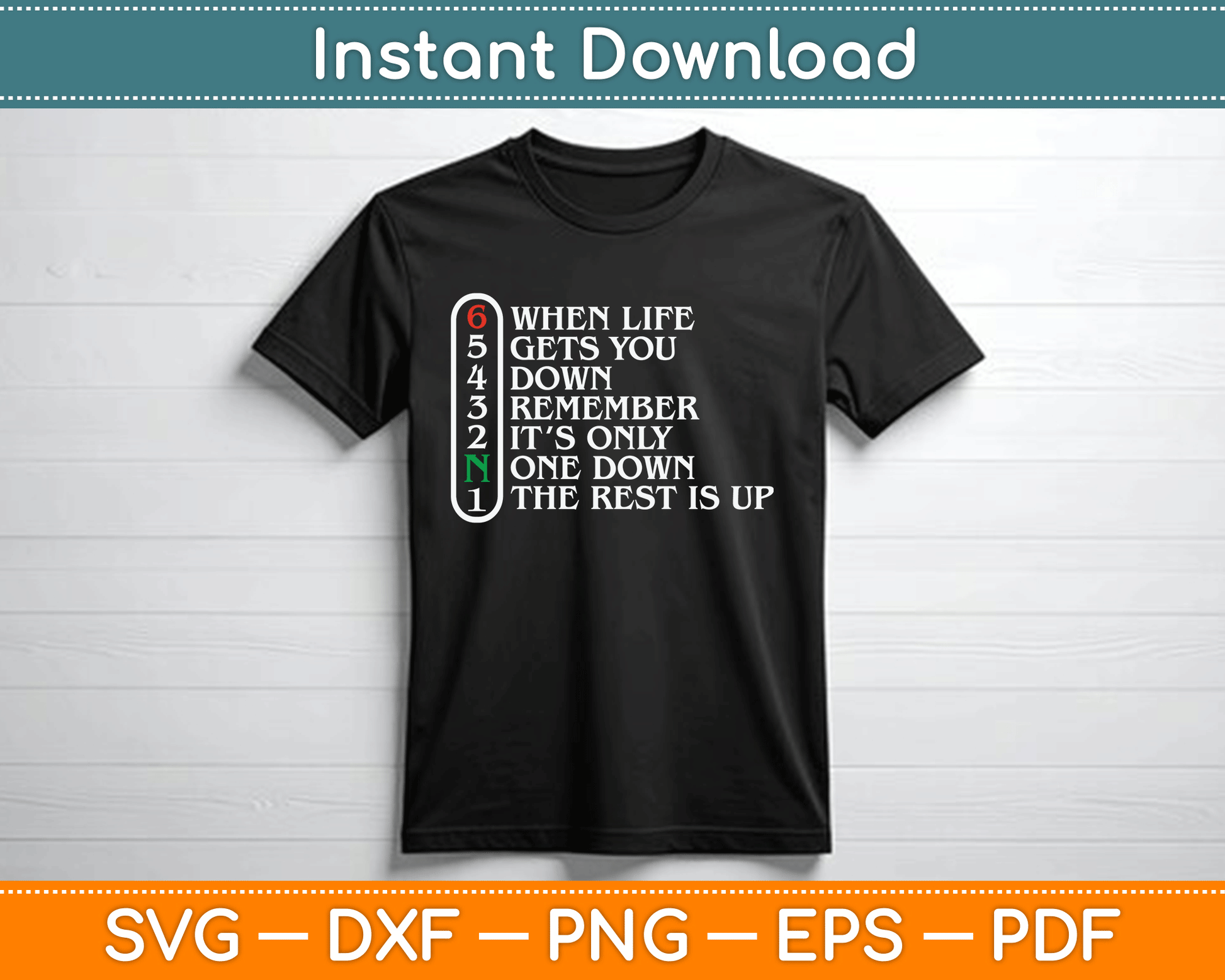 Biker When Life Gets You Down Motorcycle Gear SVG Digital Cutting File