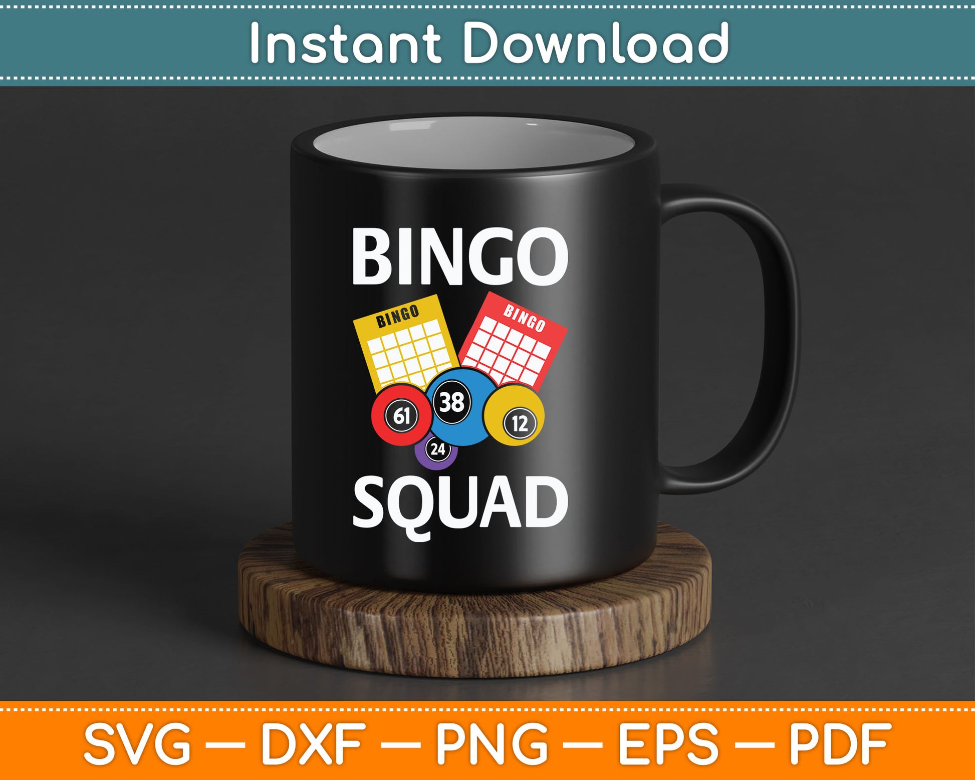 Bingo Squad Bingo Player SVG Digital Cutting File