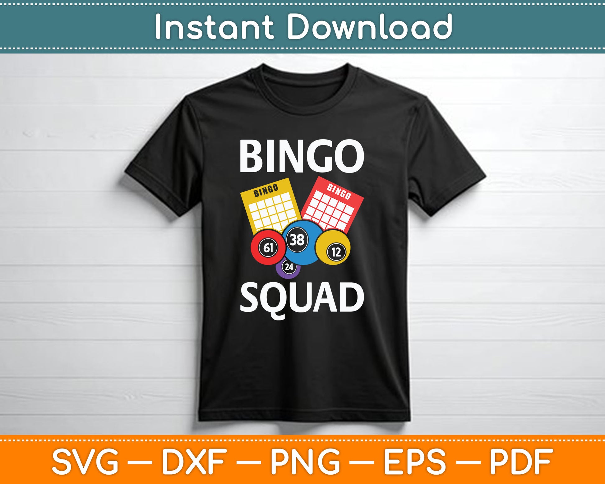 Bingo Squad Bingo Player SVG Digital Cutting File