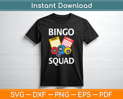 Bingo Squad Bingo Player SVG Digital Cutting File
