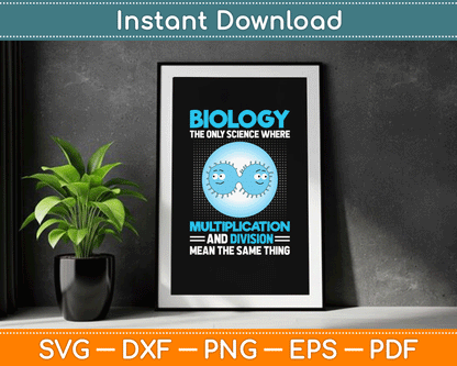 Biology Facts Science Teacher Student Biologist SVG Digital Cutting File