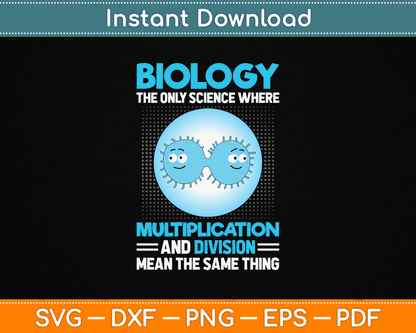 Biology Facts Science Teacher Student Biologist SVG Digital Cutting File