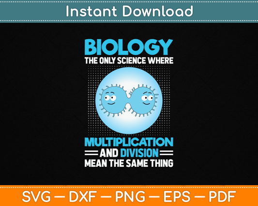 Biology Facts Science Teacher Student Biologist SVG Digital Cutting File