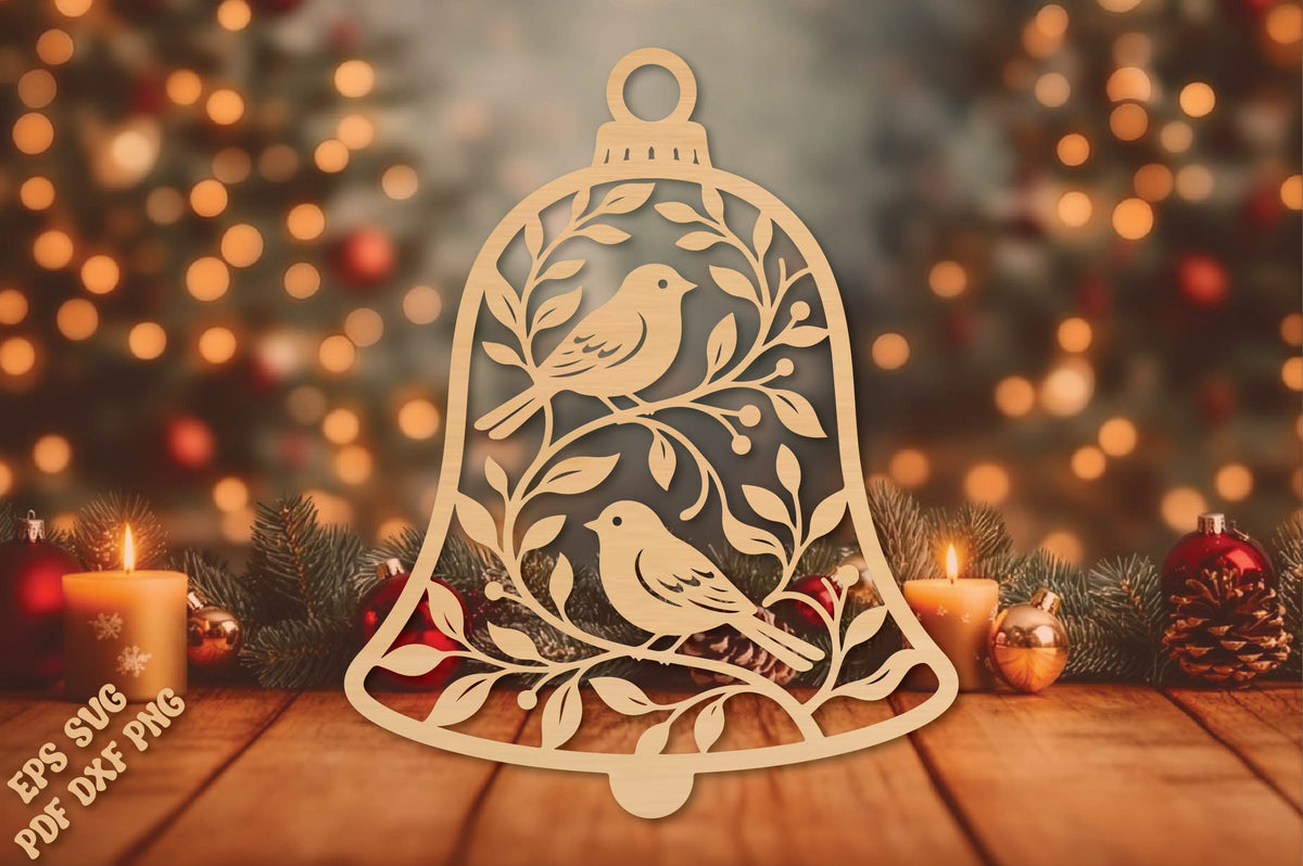 Bird Christmas Ornament SVG
