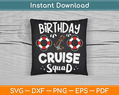 Birthday Cruise Squad SVG Digital Cutting File