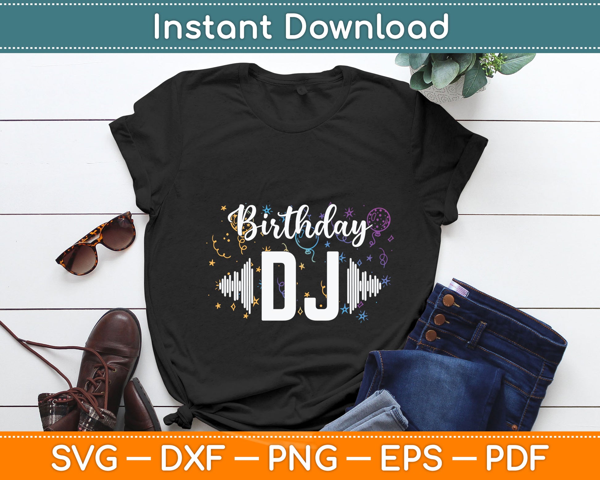 Birthday DJ Birthday Svg Digital Cutting File