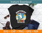 Birthday Shark Two Vintage Retro Svg Digital Cutting File