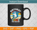 Birthday Shark Two Vintage Retro Svg Digital Cutting File