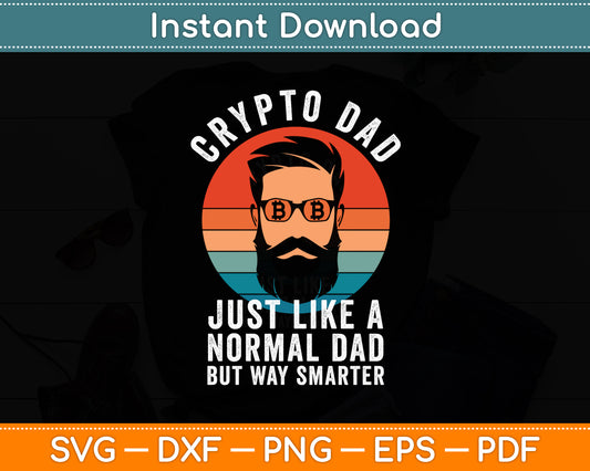 Bitcoin BTC Cryptocurrency Hodl Digital Money Retro Dad Papa Svg Digital Cutting File