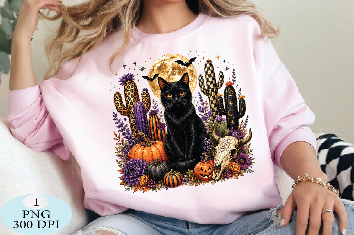 Black Cat Halloween PNG