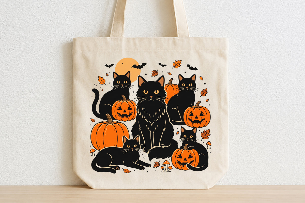Black Cat Pumpkin Halloween PNG