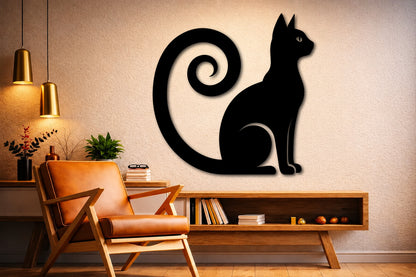 Black Cat Silhouette SVG DXF