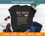 Black Father Definition Father’s Day Daddy Dad Love Svg Digital Cutting File