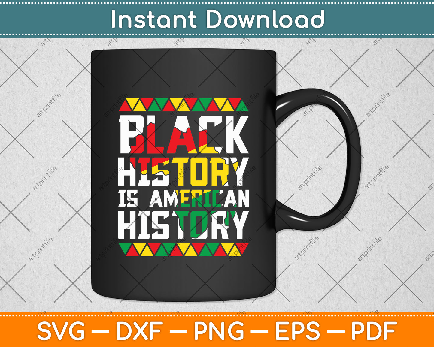 Black History Is American History Patriotic African Svg Digital Cutting File