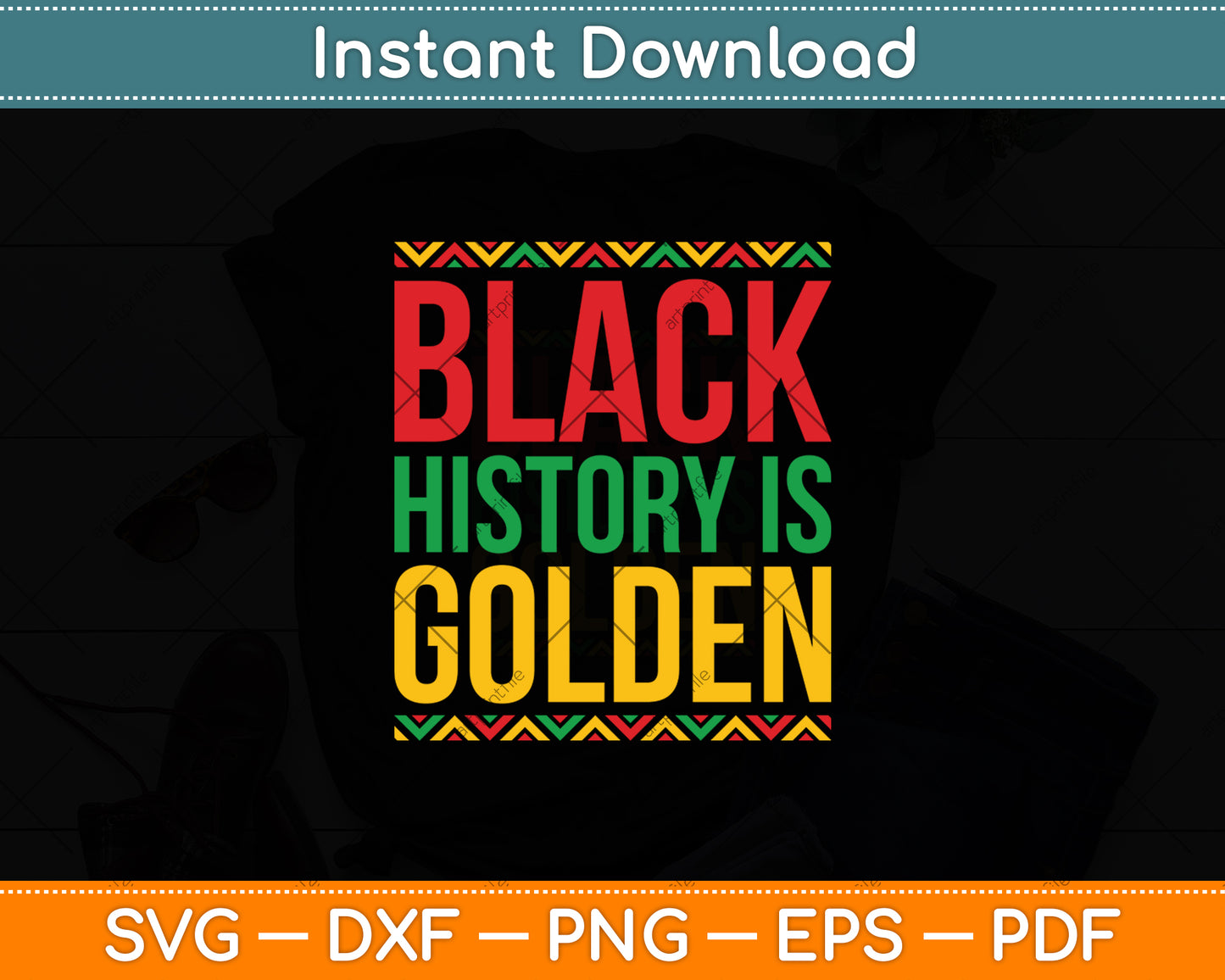 Black History Is Golden Svg Digital Cutting File