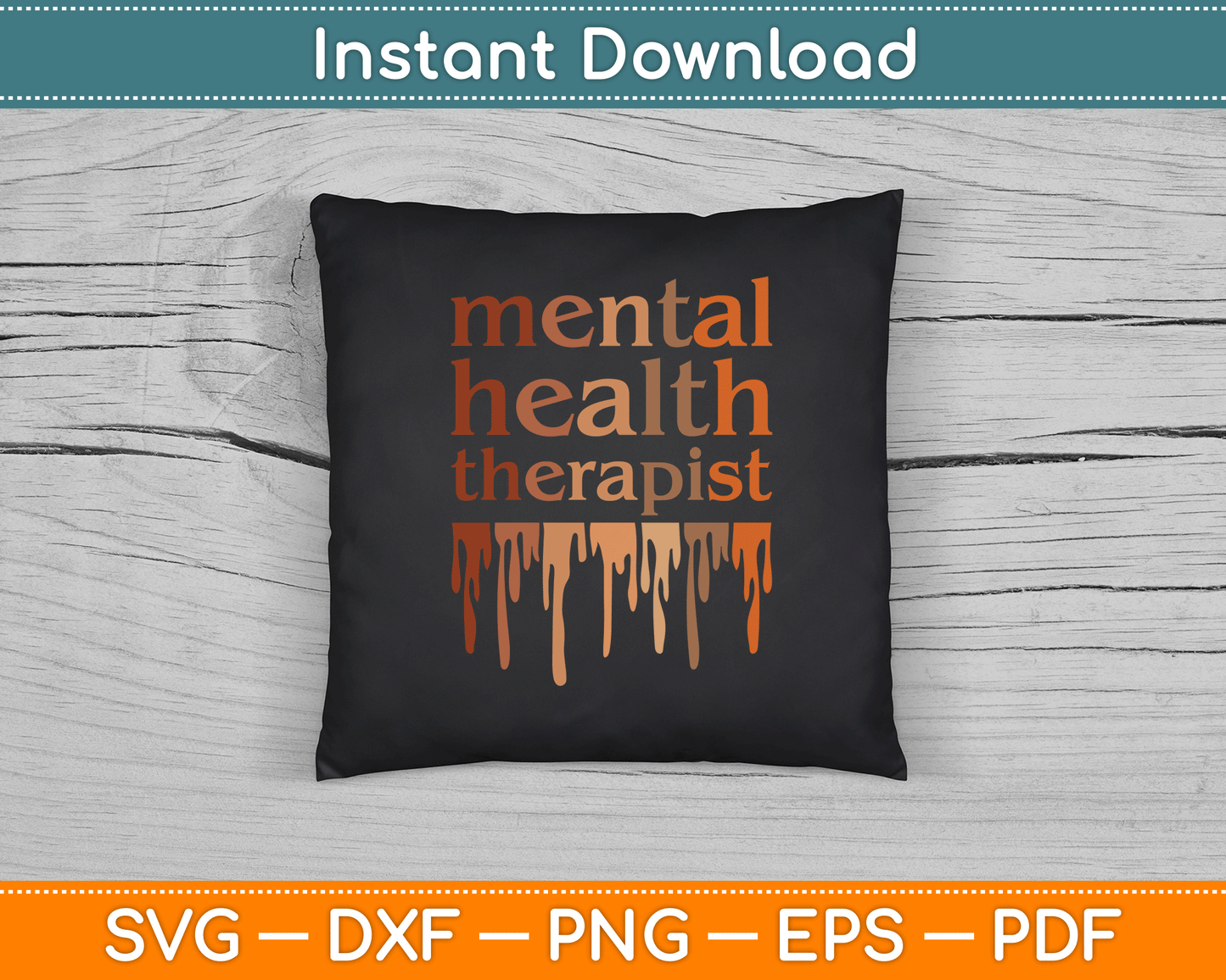 Black Mental Health Therapist African American SVG Digital Cutting File