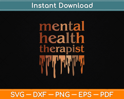 Black Mental Health Therapist African American SVG File