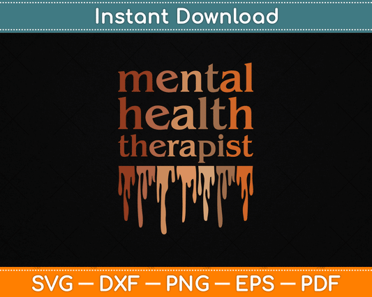 Black Mental Health Therapist African American SVG Digital Cutting File