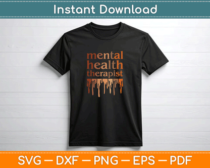 Black Mental Health Therapist African American SVG Digital File