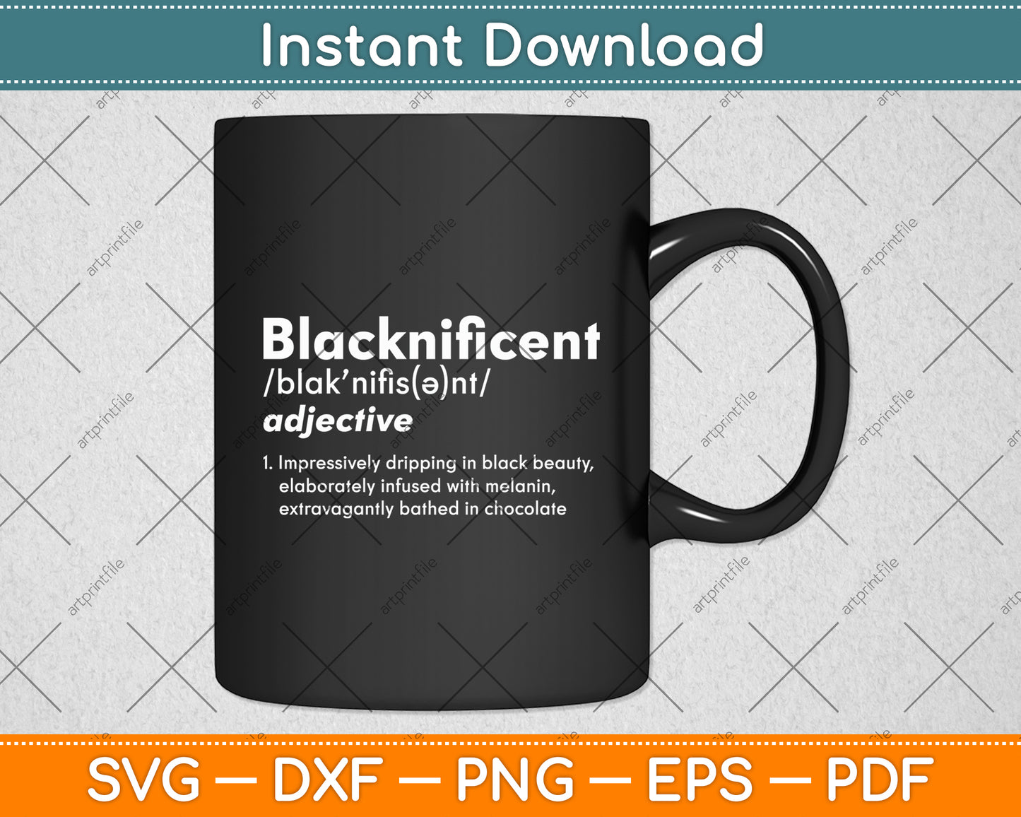 Blacknificent - Black History & African Roots Afro Svg Digital Cutting File