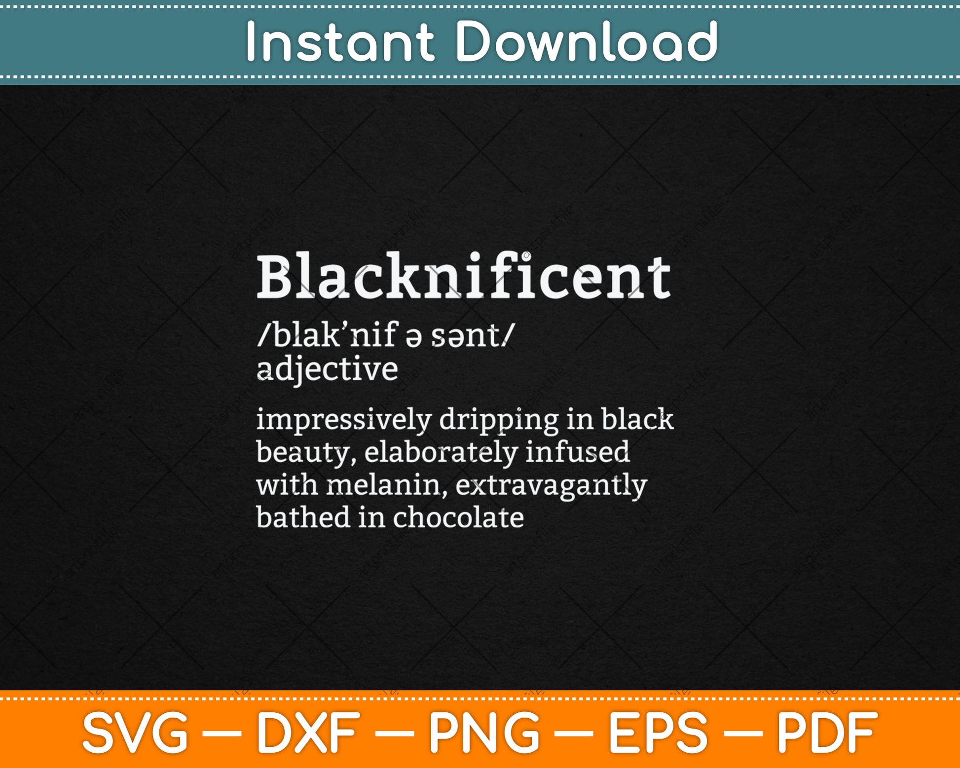 Blacknificent Definition Black History Black Pride Svg Digital Cutting File