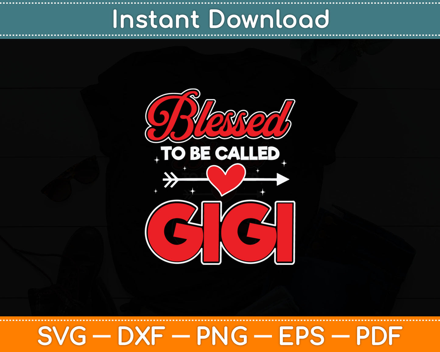 Blessed To Be Called Gigi-Buffalo Plaid Grandma Christmas Svg Digital Cutting File