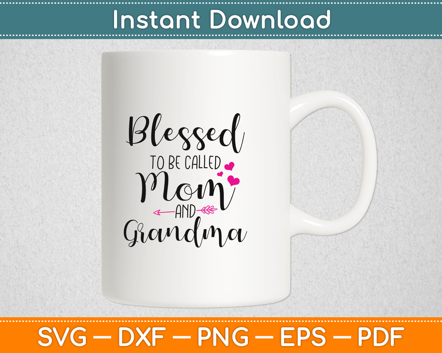 Blessed To Be Called Mom And Grandma Mother's Day Svg Digital Cutting File