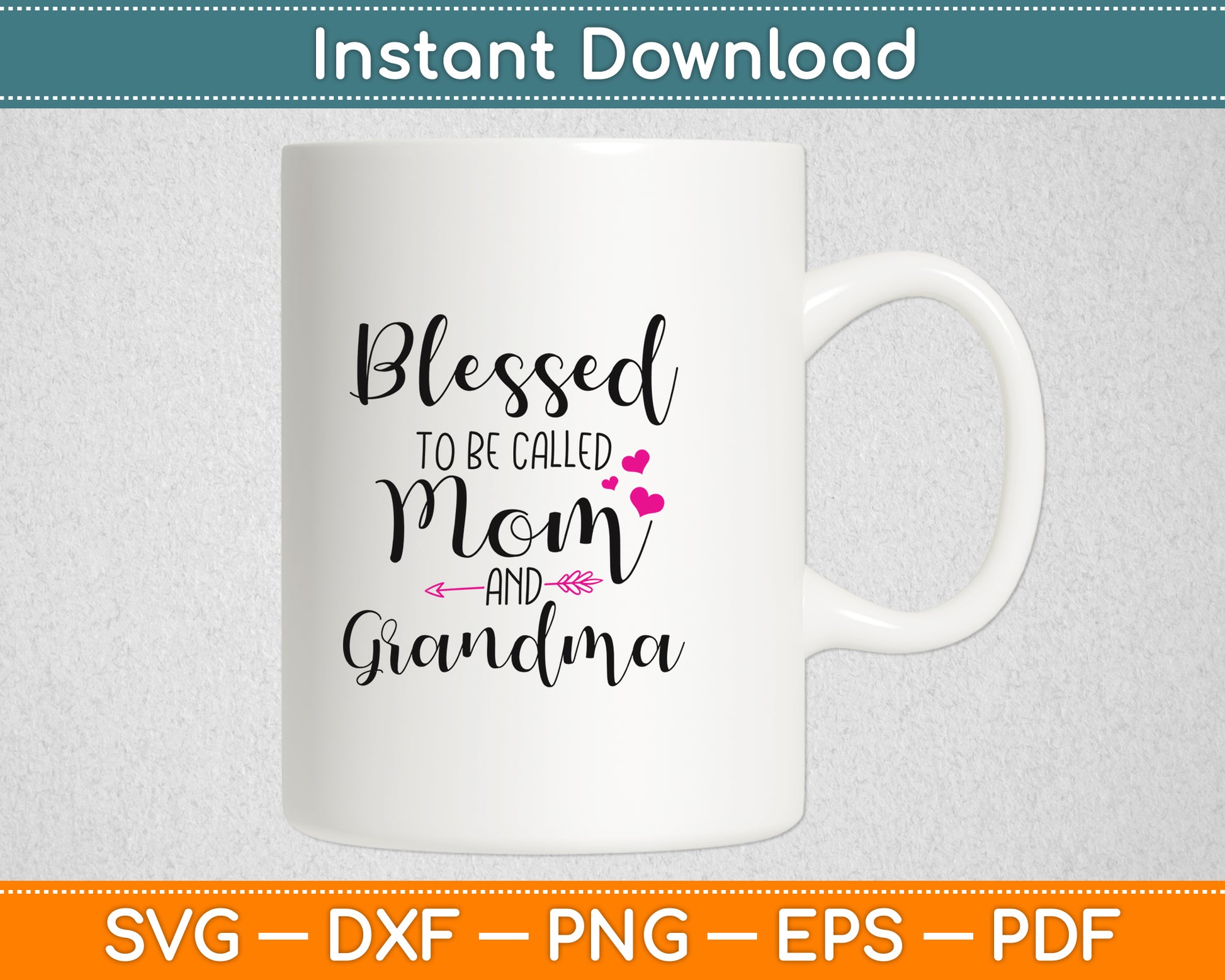 Blessed To Be Called Mom And Grandma Mother's Day Svg Digital Cutting File