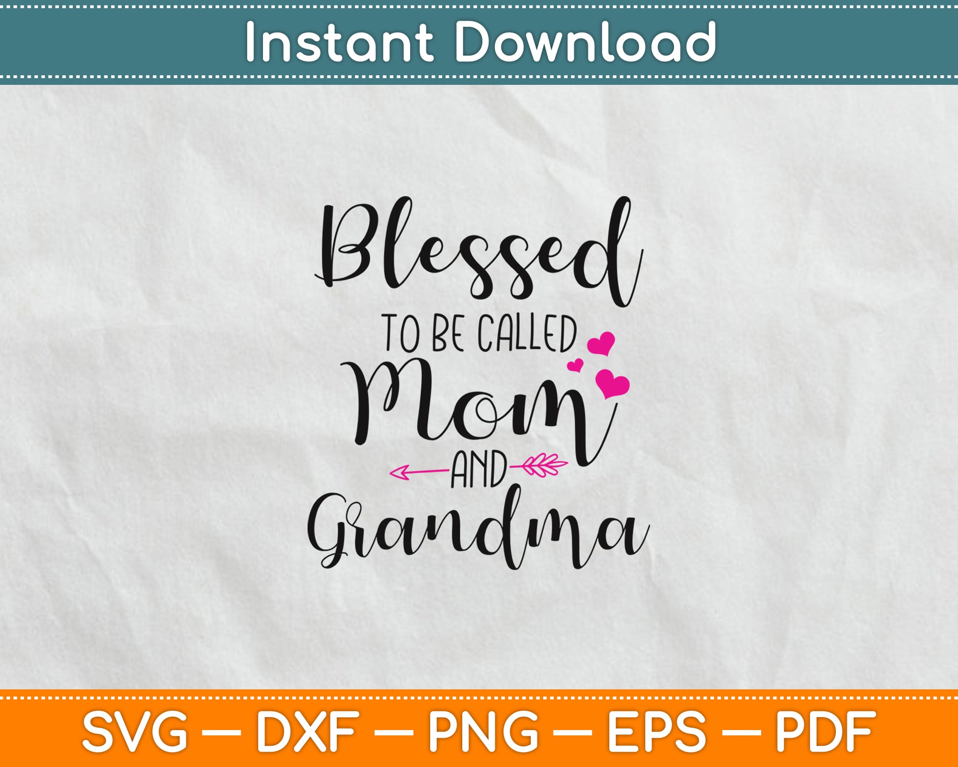 Blessed To Be Called Mom And Grandma Mother's Day Svg Digital Cutting File