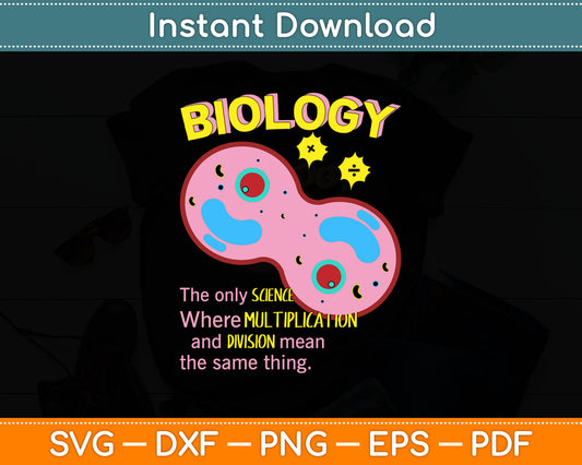 Biology The Only Science Where Multiplication Svg Digital Cutting File