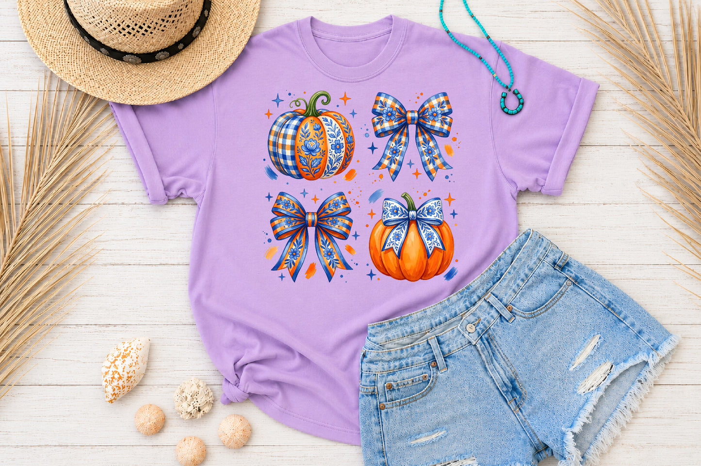 Blue Willow Coquette Pumpkin PNG Chinoiserie Fall Autumn Sublimation Design