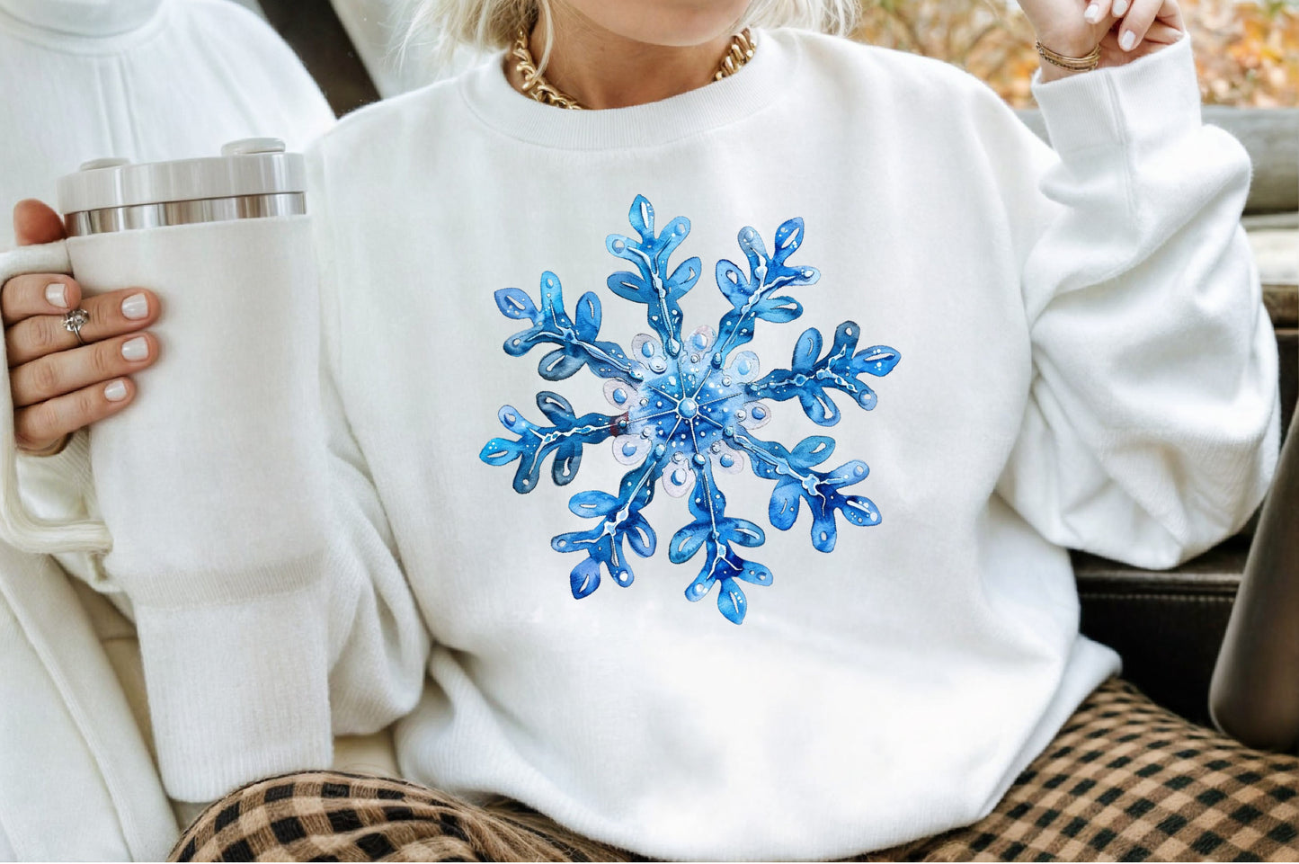 Blue Winter Christmas PNG Bundle Holiday Aesthetic Clipart