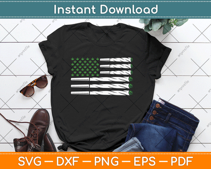 Blunt American Flag Weed Marijuana Cannabis SVG Digital Cutting File