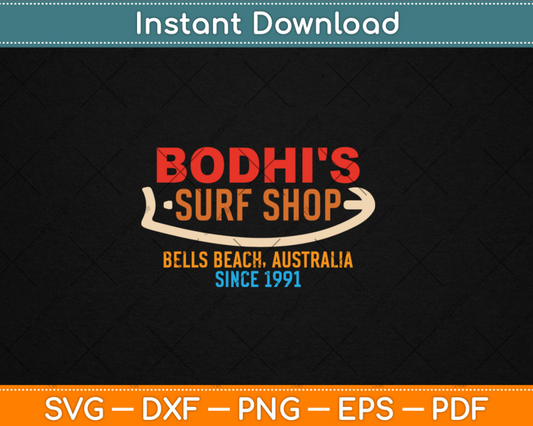 Bodhi's Surf Shop Retro Svg Digital Cutting File