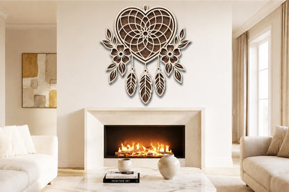 Heart Dreamcatcher Wall Art SVG